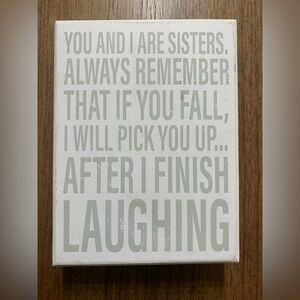 Sisters Funny Quote Wall Art
